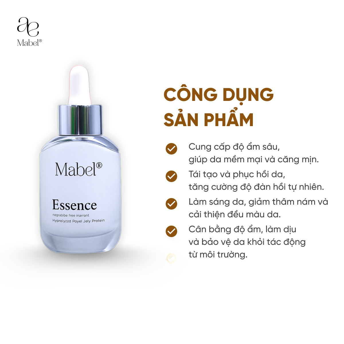 Mabel Essence kết hợp với kem dưỡng nhẹ như Tone-Up Cream