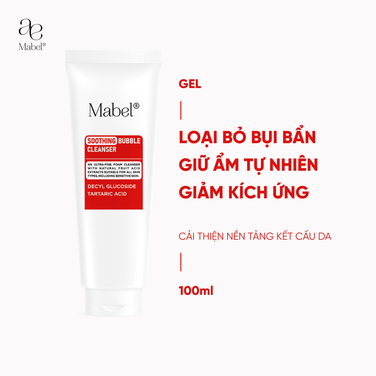 Soothing Bubble Cleanser – tạo bọt mềm, không chứa cồn, không hương liệu gắt